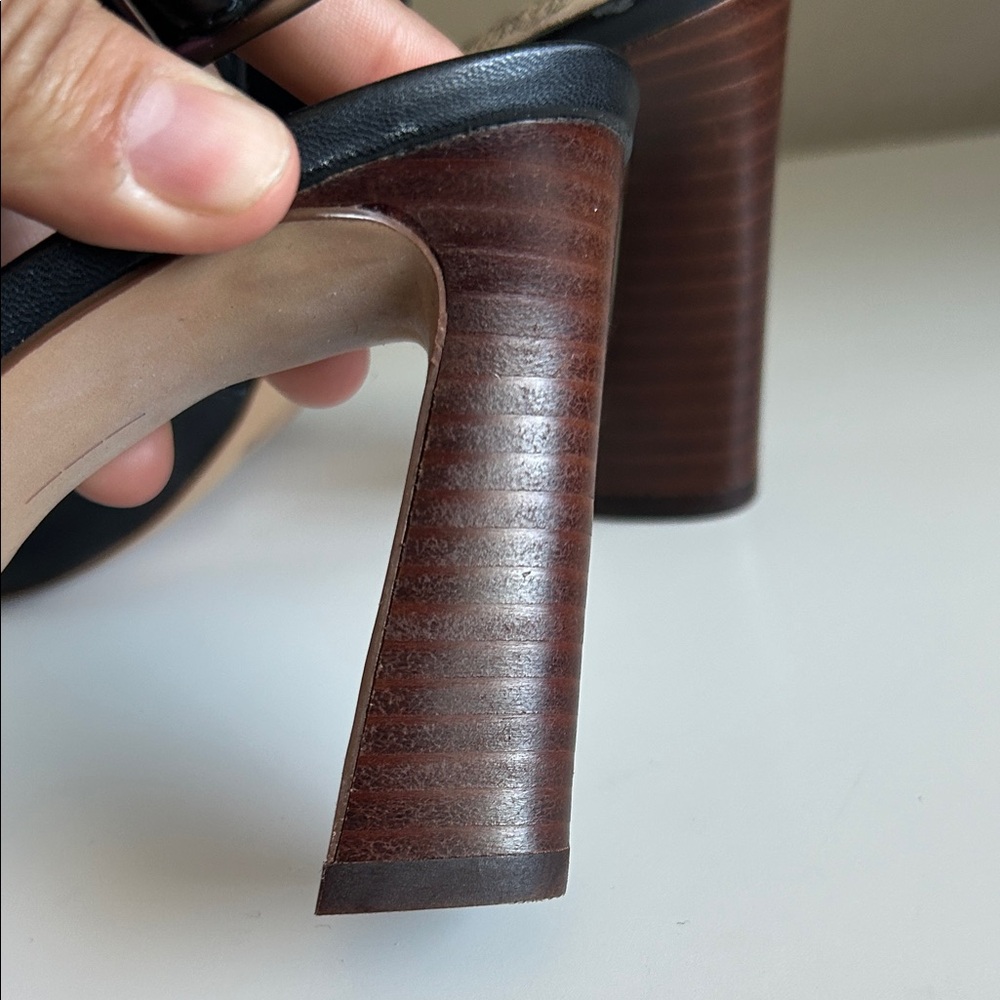 Vince Camuto Black Peep-Toe Heels - Picture 8 of 8